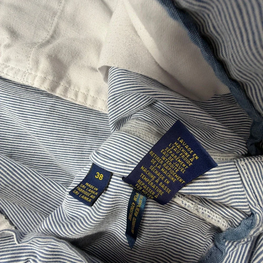 Polo Ralph Lauren‎ Mens Size 38 Blue White Pin Striped Classic Fit Shorts